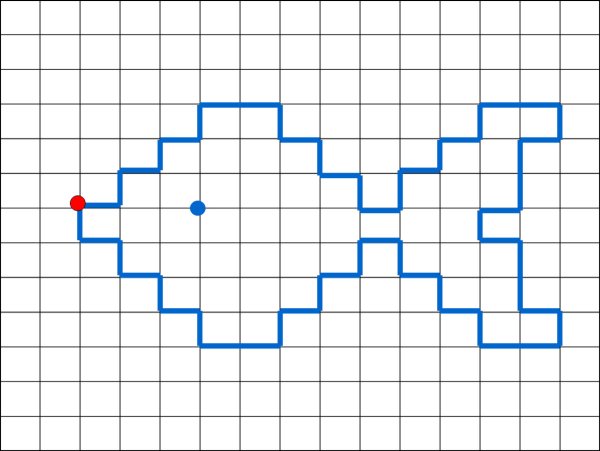 Графический диктант рыбка