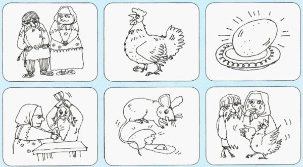 Мнемотаблица к сказке Курочка Ряба