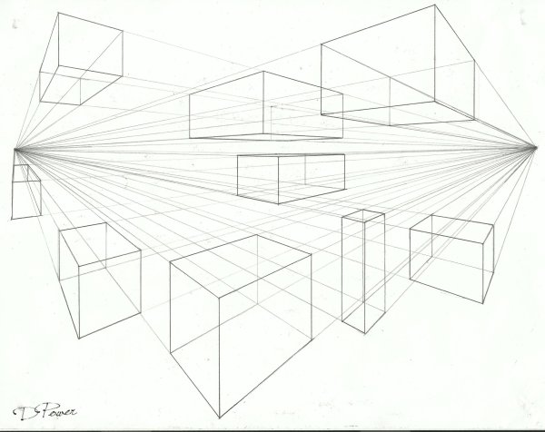 Линейная перспектива двухточечная