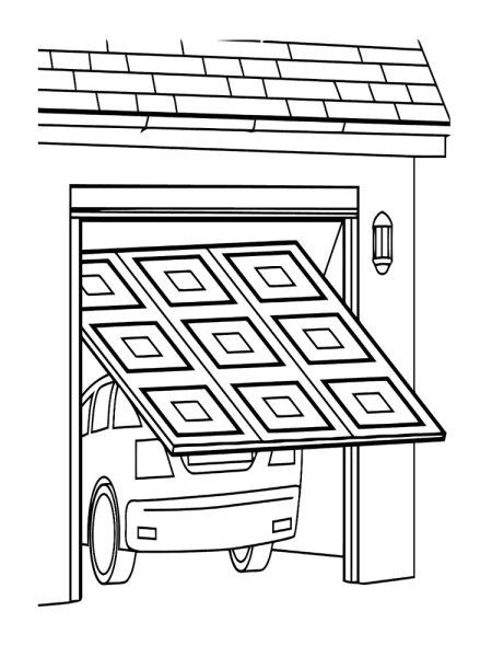 Гараж раскраска