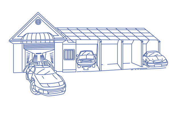 Гараж раскраска