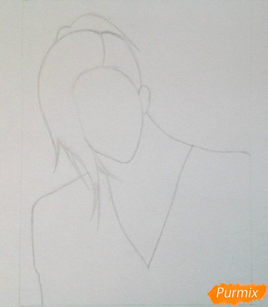 Токийский гуль нарисовать карандашом поэтапно для начинающих