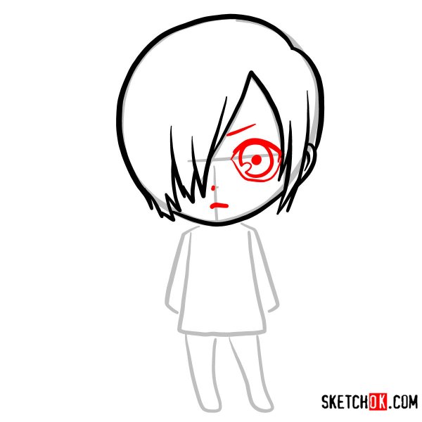 Раскраски Токийский гуль Чиби