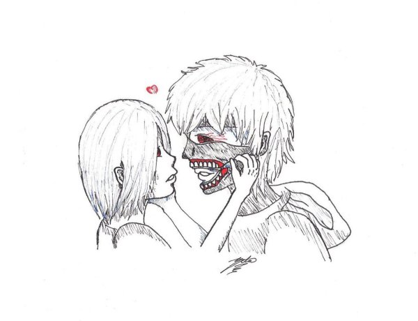 Токийский гуль срисовать