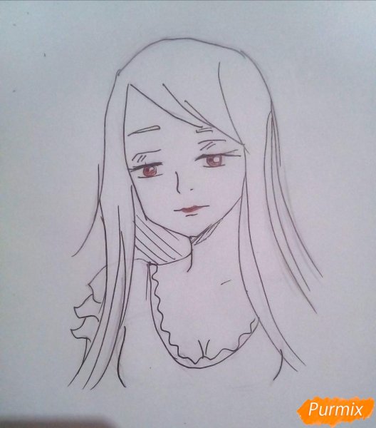 Аниме карандашом Ризе