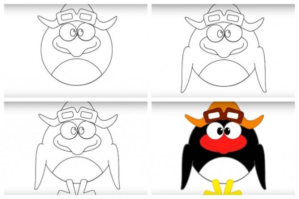 Рисуем пина из смешариков