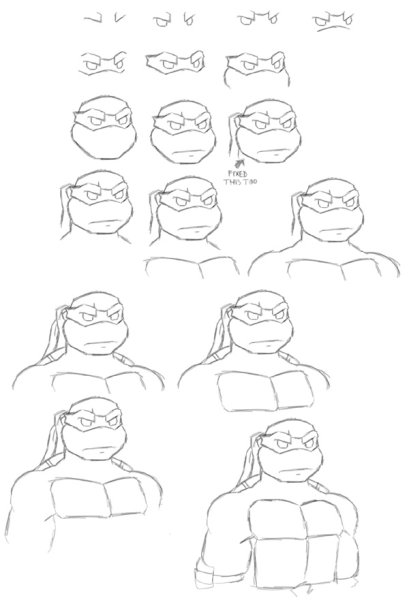 Черепашки ниндзя рисовать поэтапно