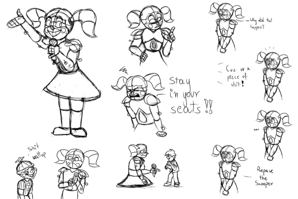 Систер локейшен скетчи ФНАФ