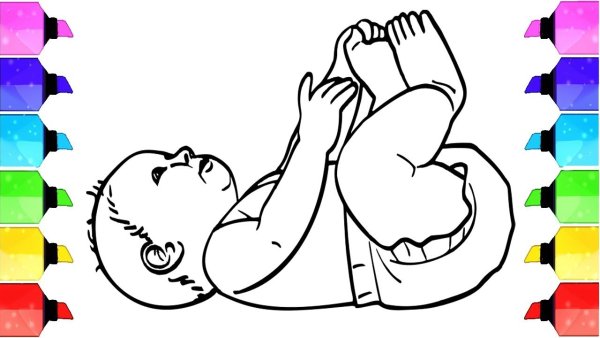 Младенец раскраска