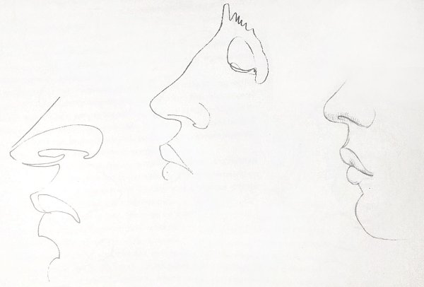 Красивый нос рисунок