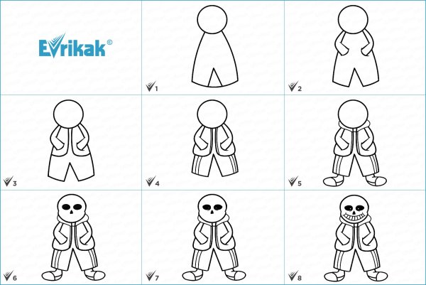 Поэтапное рисование Санса