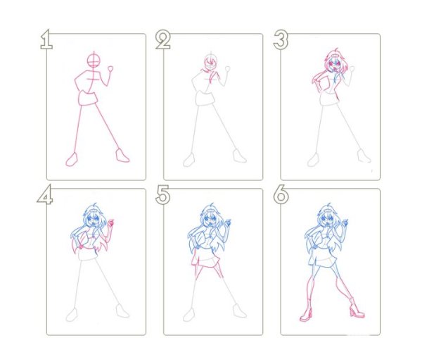 Рисунки Винкс поэтапно