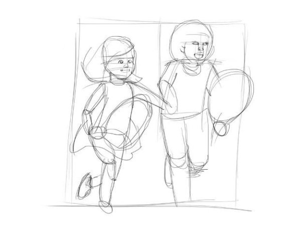 Рисунок на тему детство карандашом