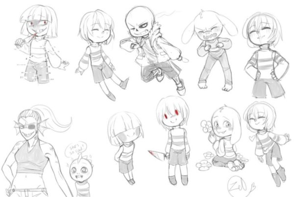 Скетчи андертейл Чара