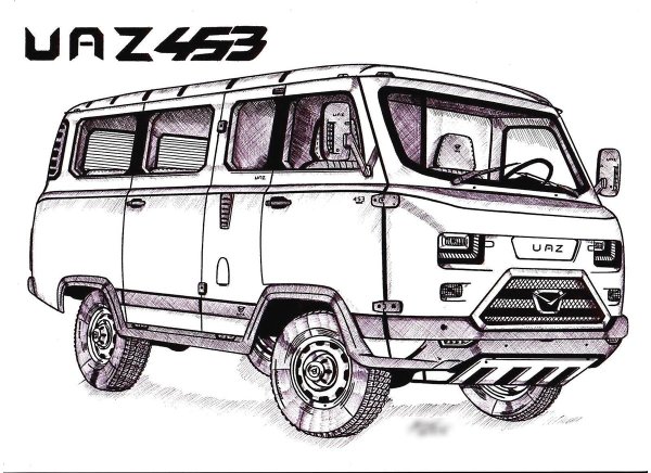 УАЗ 452 Буханка раскраска