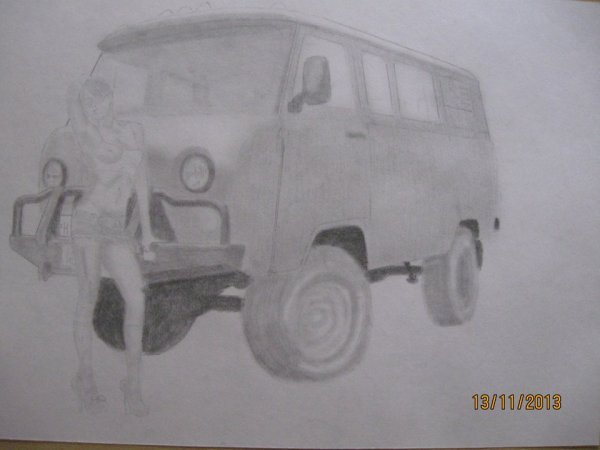 УАЗ Буханка карандашом