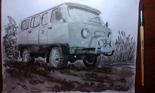 УАЗ Буханка карандашом