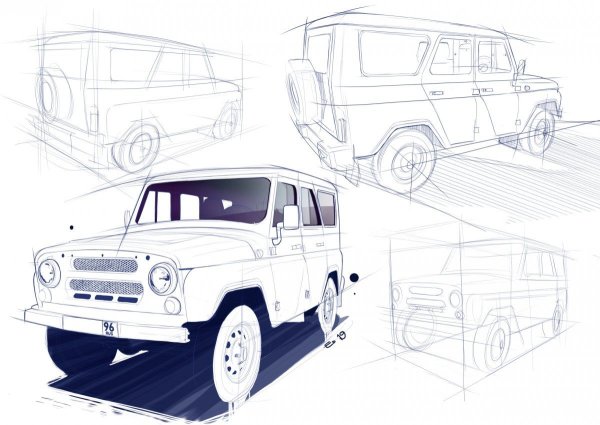 УАЗ Hunter Blueprint