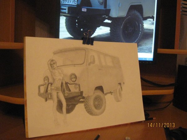 Рисунок детей УАЗОВСКИЙ завод