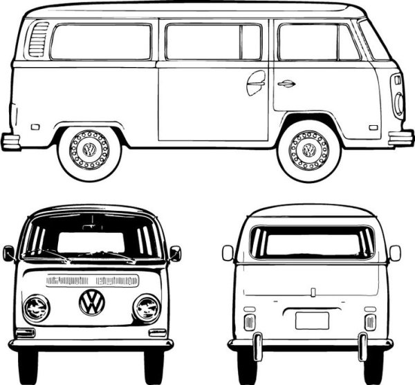 Volkswagen Transporter t2 габариты