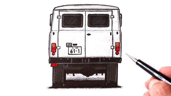 Нарисовать УАЗ буханку