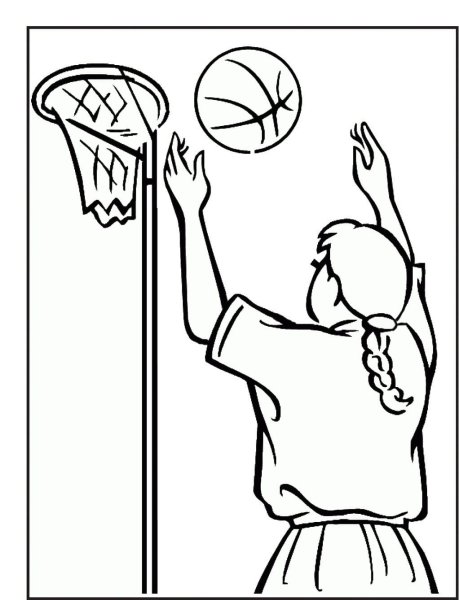 Раскраски на тему баскетбол