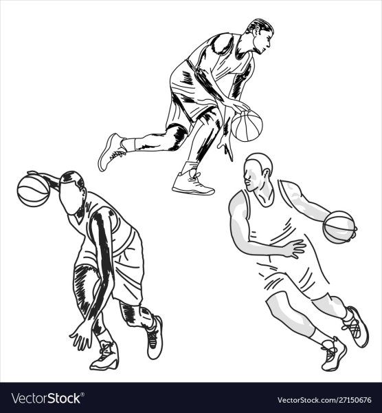 Поле где занимаются баскетболисты рисунок на поле