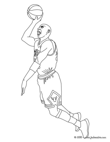 Баскетбол раскраска Майкл Джордан