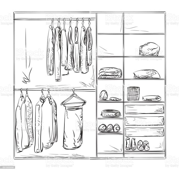 Зарисовки шкафов для одежды