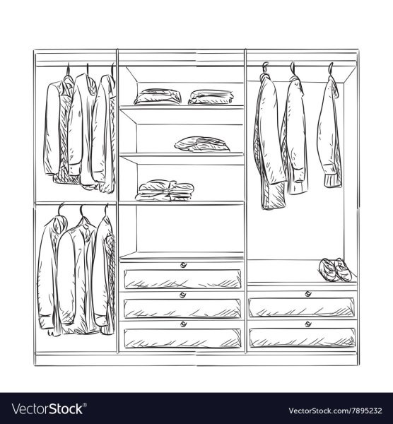 Скетч интерьер гардеробной