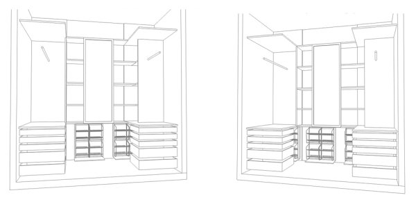 Гардеробная комната рисунок