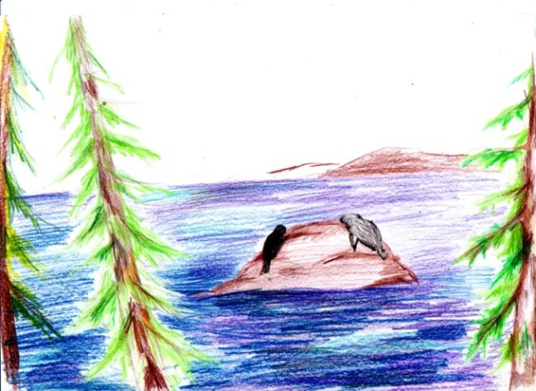 Рисунок Байкала для детей