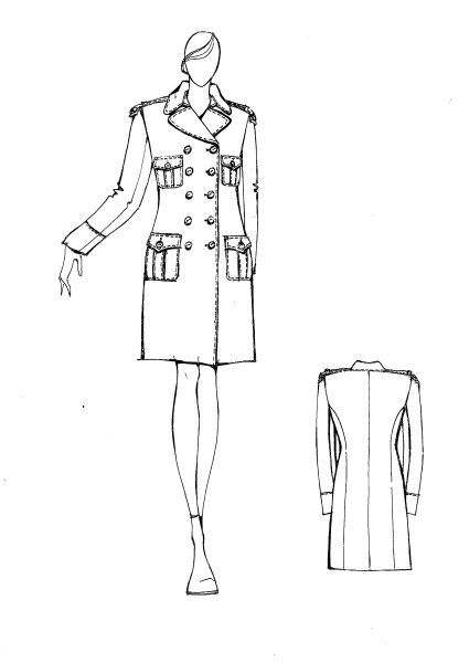 Эскизы одежды женской