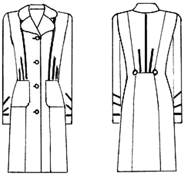 Пальто демисезонное женское эскиз