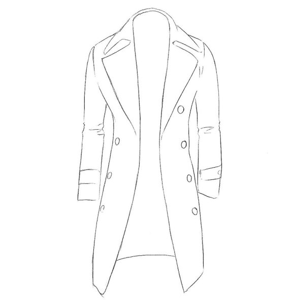 Пальто срисовать