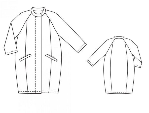 Пальто кокон Бурда