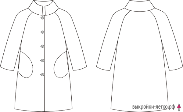Трафарет пальто