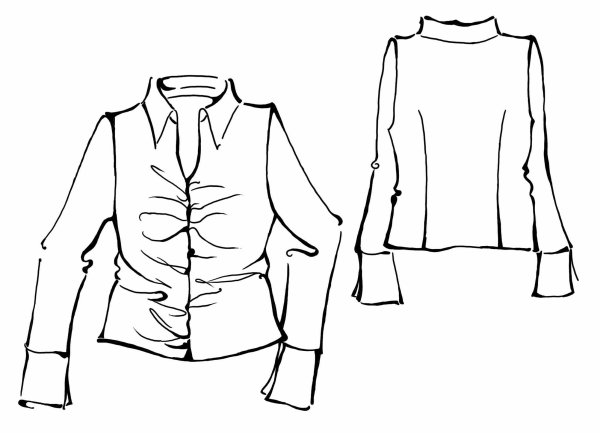 Эскиз женской блузы