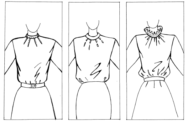 Моделирование горловины в плечевой одежде