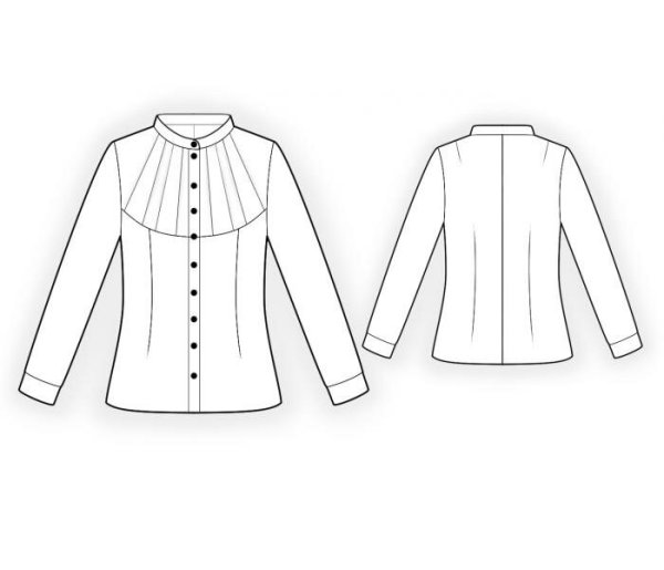 Блузка в складку лекало
