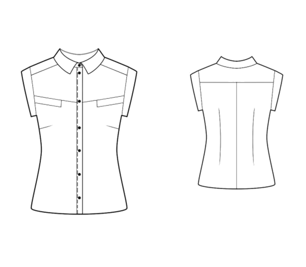 Эскиз блузки женской