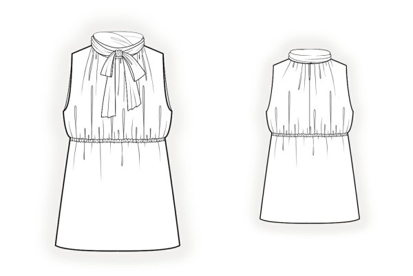 Платья блузки зарисовки
