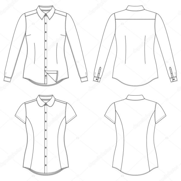 Эскиз рубашки женской