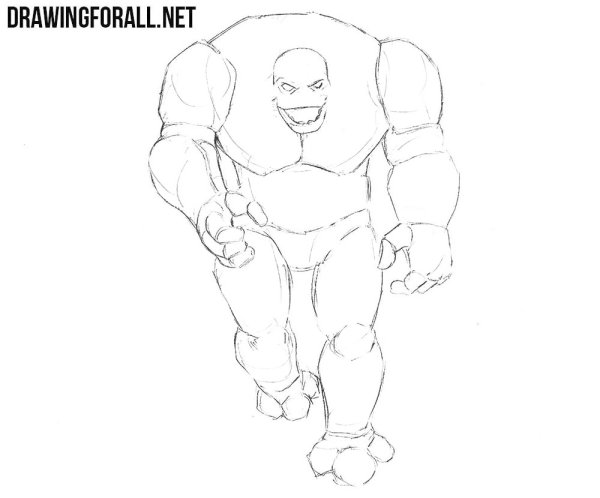 Голем рисунок карандашом