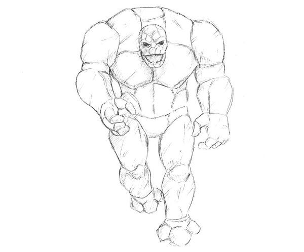 Голем рисунок карандашом