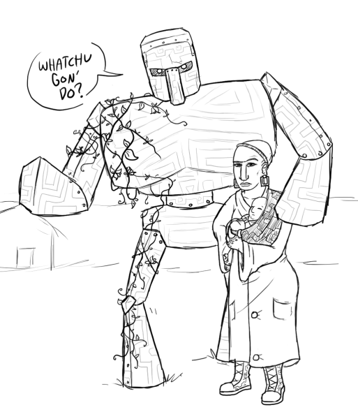 Железный голем раскраска