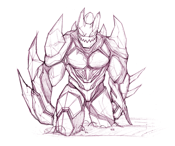 Голем карандашом