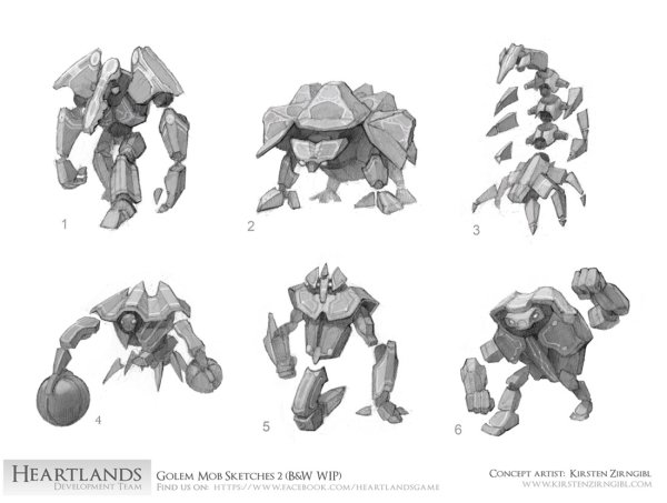 Стихийные големы рисунок