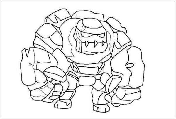 Раскраски клеш рояль голем