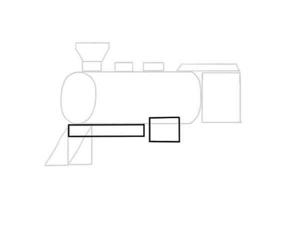 Поезд детский рисунок карандашом сверху